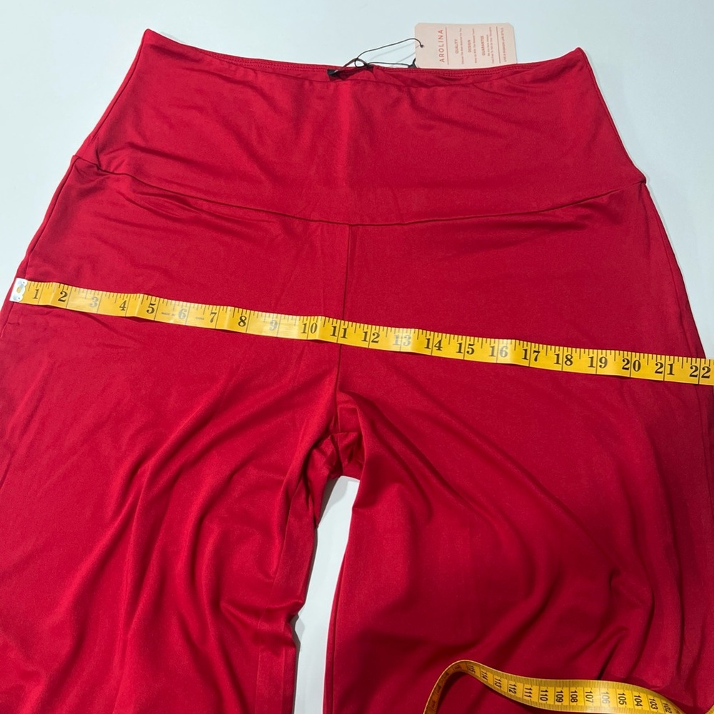 AROLINA  Red stretch yoga Women's Pants wide‎ leg gym. - Picture 12 of 16
